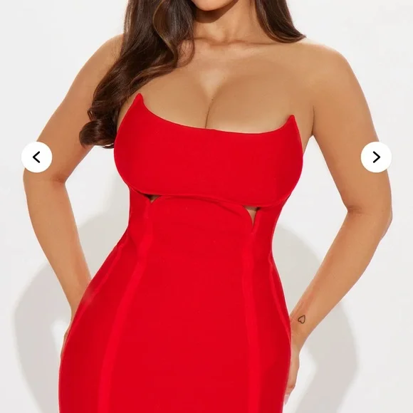 Fashion Nova red bandage dress size XL - Picture 2 of 4